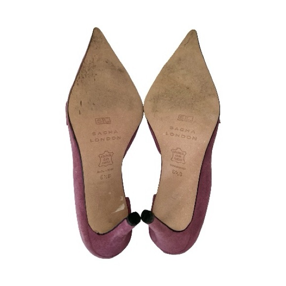 Sacha London Balance Teaberry Suede Heel 6.5B - Picture 5 of 7
